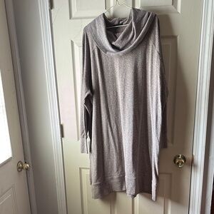 Lane Bryant Gray Cowl Neck Sweater Dress